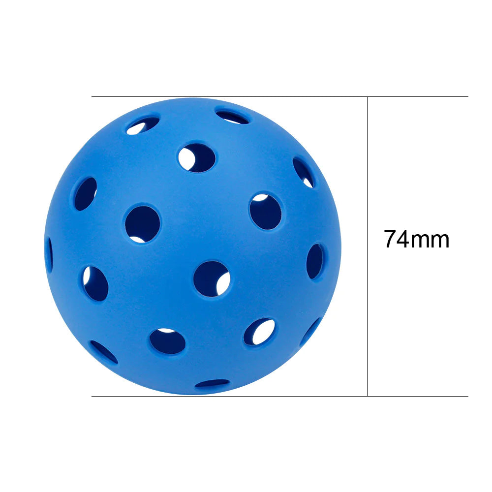 12-Pack 74mm 40-Hole Plastic Pickleball Balls with Net Bag – Assorted Colors