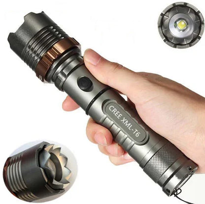 High-Intensity Rechargeable T6 Flashlight