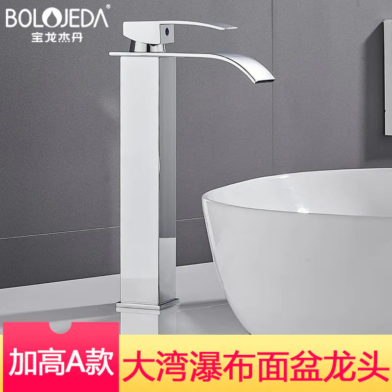 Square Stainless Steel Waterfall Faucet for Sink