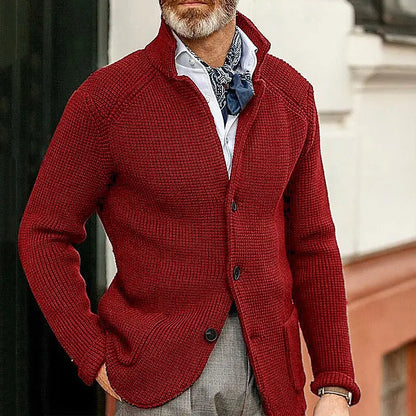 Men's Fashionable Knitted Sweater Coat