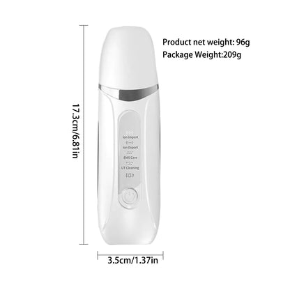Ultrasonic Skin Scrubber for Home Use and Pore Cleansing