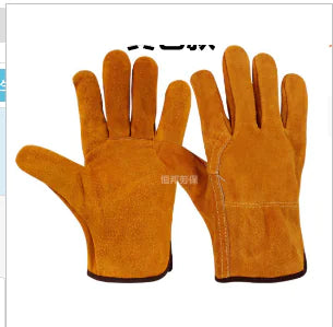 Leather Garden Gloves with Thermal Insulation (One Pair)