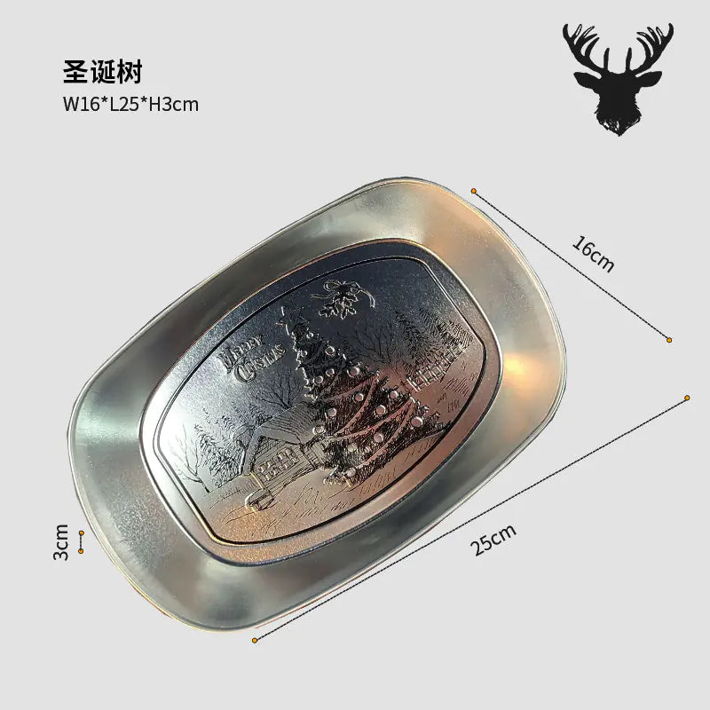 Outdoor Camping Fruit Tray - Vintage Metal Snack Plate