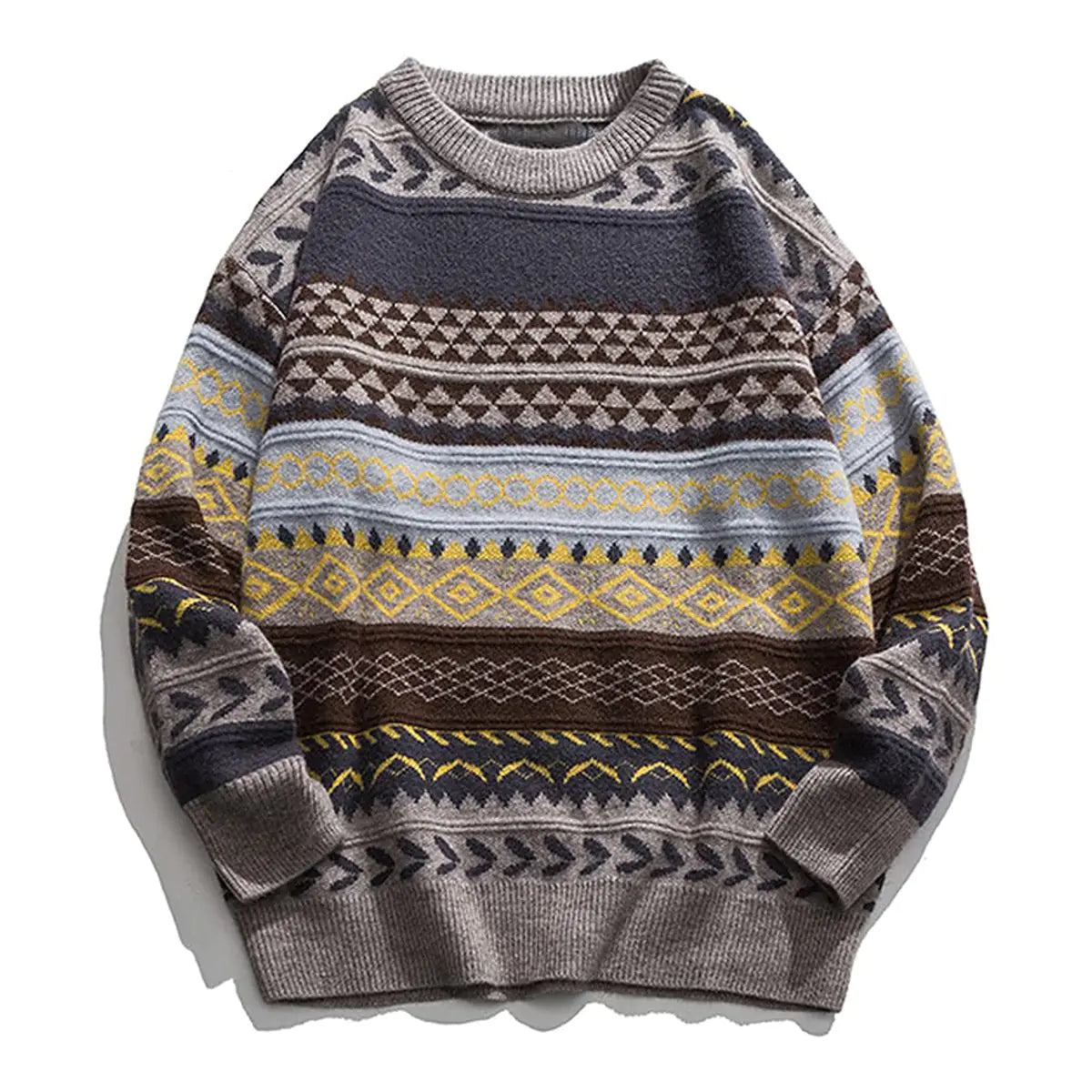 Loose Retro National Trend Pullover Sweater for Women