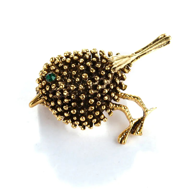 Retro Style Bird Brooch - Versatile Animal Pin