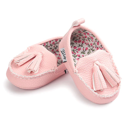 Toddler Soft Bottom Shoes with Tassels for Walking