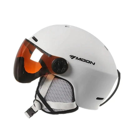 Moon Ski Helmet with Integrated Goggles for Safety