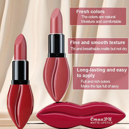 10-Color Long-Lasting Matte Lipstick Set for Makeup