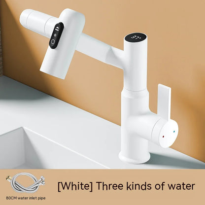 Rotating Digital Display Pull-Out Faucet