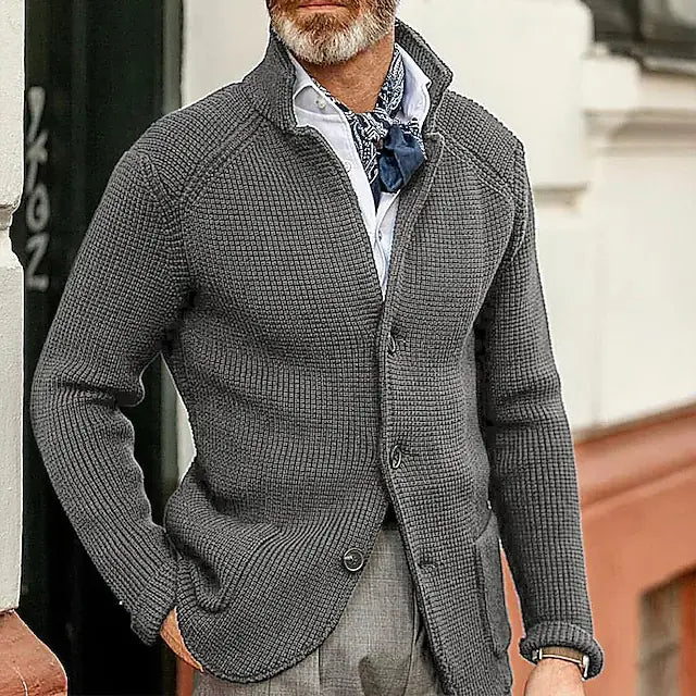 Men's Fashionable Knitted Sweater Coat