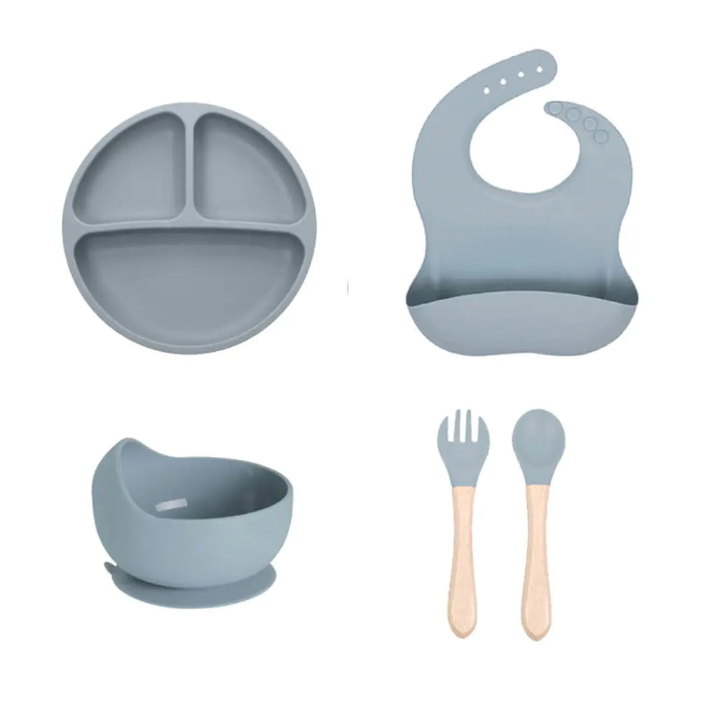 Silicone Suction Cup Divided Plate Set for Kids