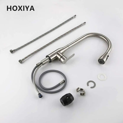 Brushed Nickel High Arc Kitchen Faucet
