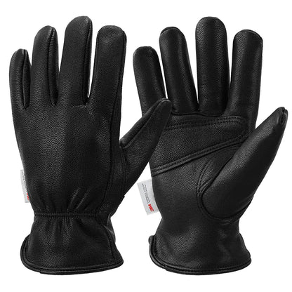 Winter Yellow Sheepskin Gloves for Outdoor Riding