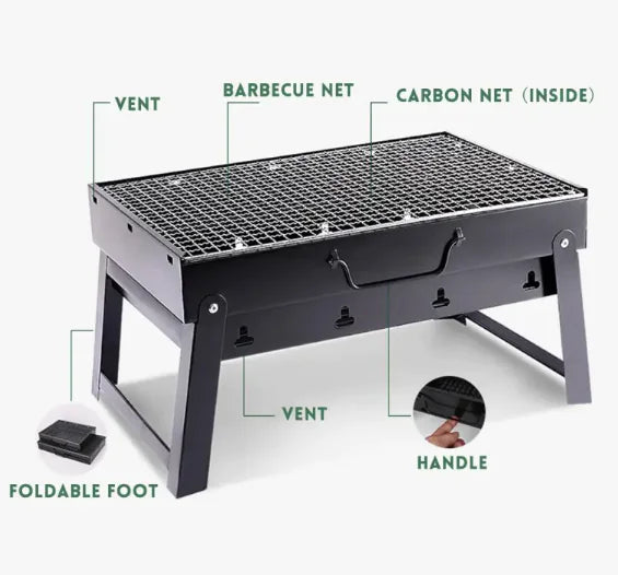 Outdoor Charcoal Grill Stove Rack Set