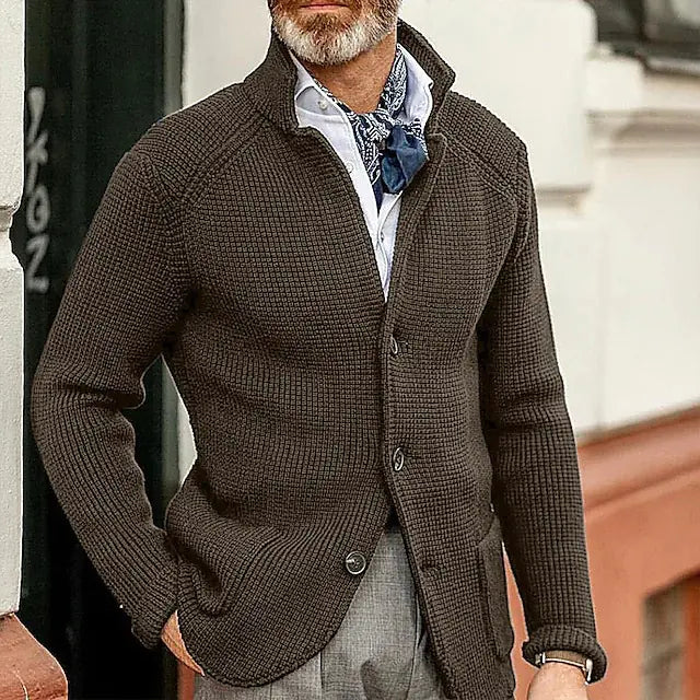 Men's Fashionable Knitted Sweater Coat