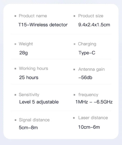 Wireless Signal Detector & Camera Anti-Theft Device