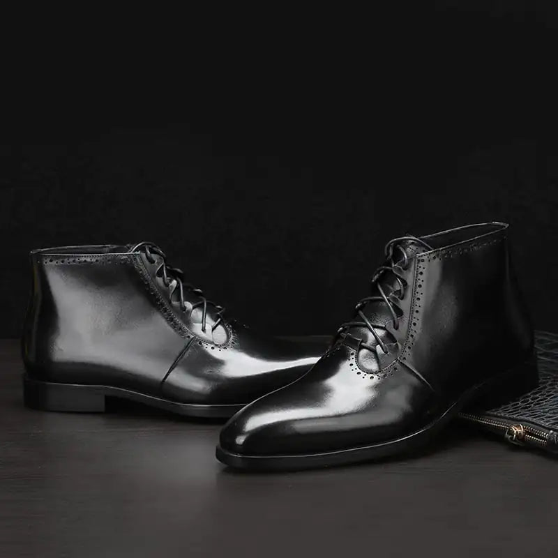 Men's High Top Knight Leather Boots