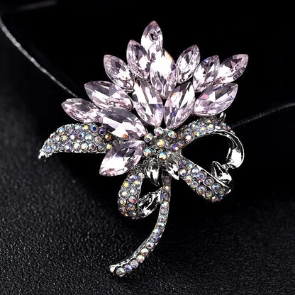 Creative Pearl Brooch with Floral and Animal Design