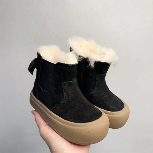 Kids' Integrated Fur and Cotton Boots