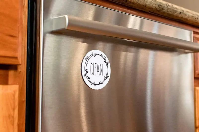Double-Sided Dishwasher Magnet Clean Dirty Sign (1pc)