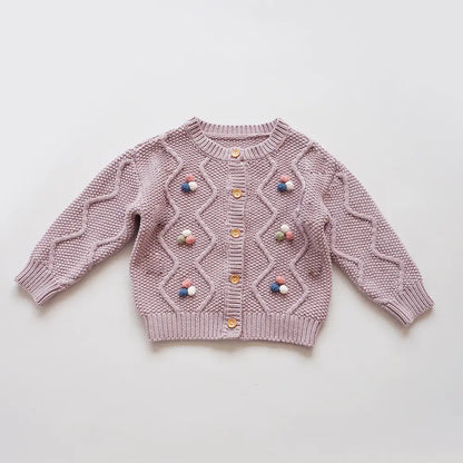 Hand-Crochet Knit Cardigan for Children