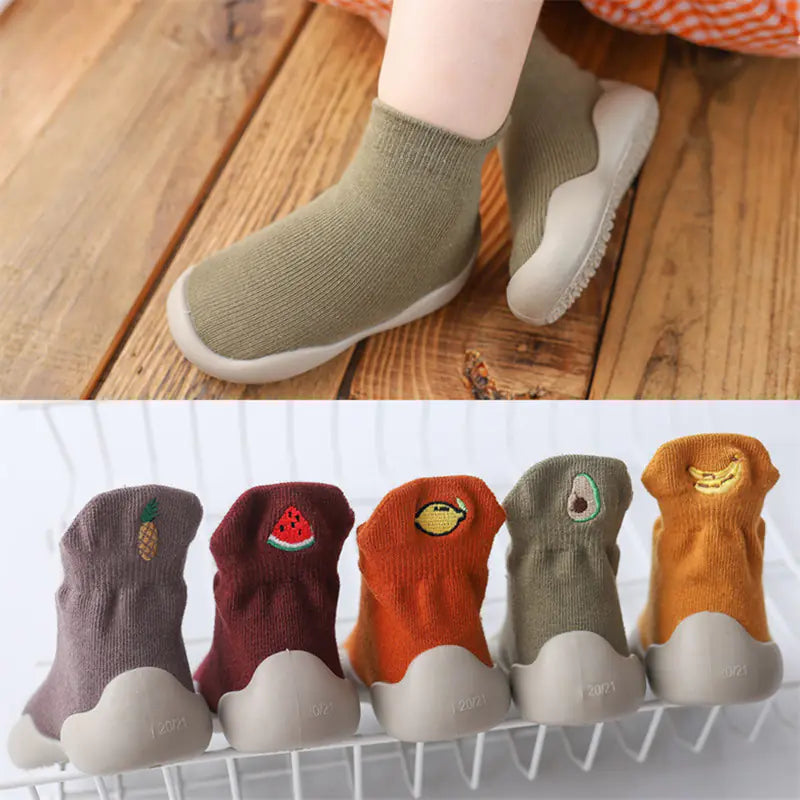 Autumn Baby Toddler Embroidery Non-slip Indoor Shoes