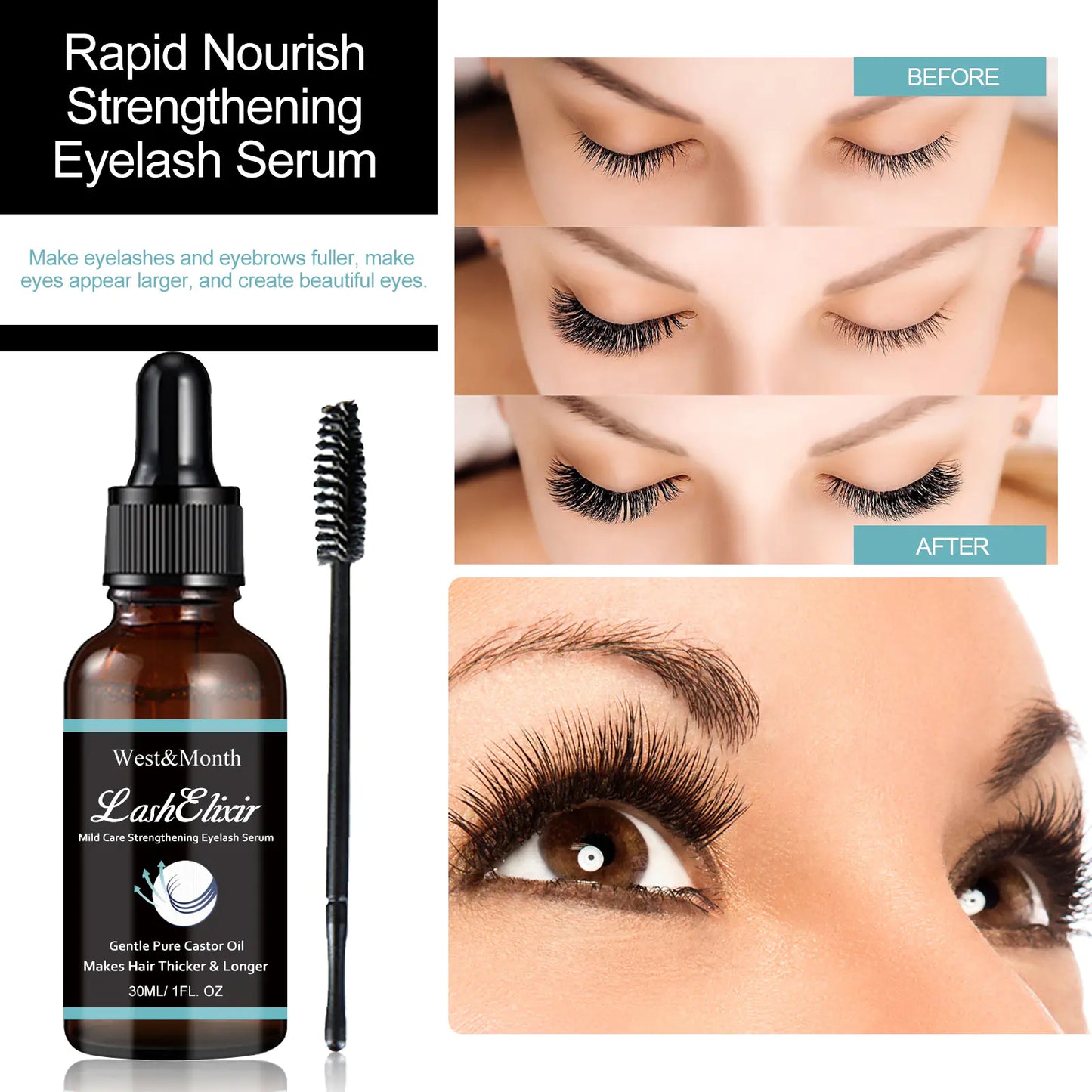 West&Month Volumizing Mascara for Natural Long Lashes