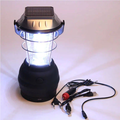 36 LED Outdoor Solar Camping Lantern with USB and Hand Crank