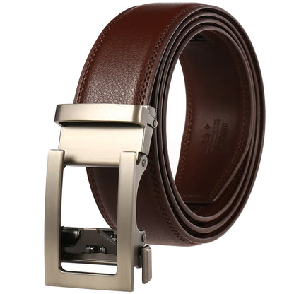 Men's Genuine Leather Automatic Buckle Belt LY33-21601-1