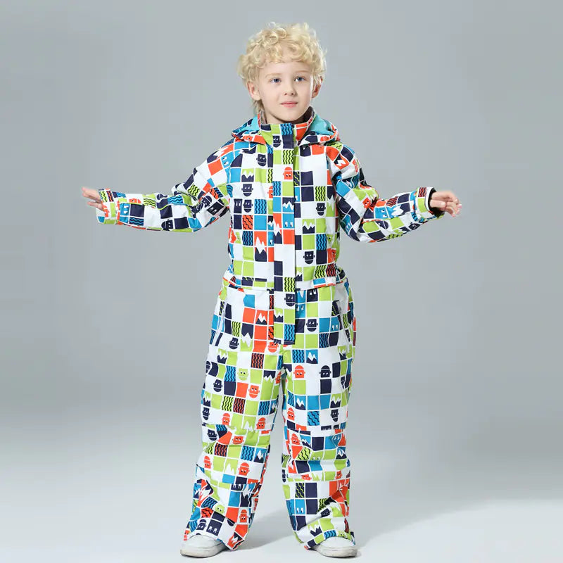 Children's One-Piece Ski Suit for Winter Fun