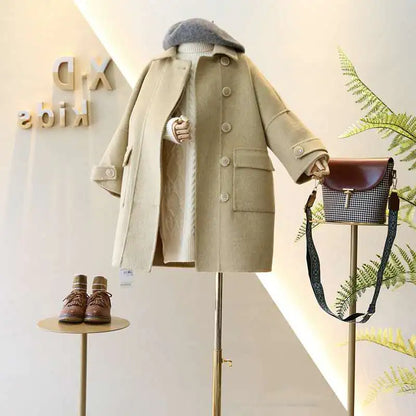 Girls' Woolen Coat