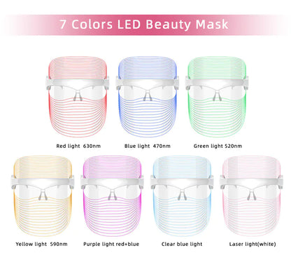 7-Color LED Light Therapy Facial Mask