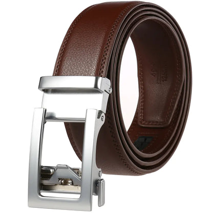 Men's Genuine Leather Automatic Buckle Belt LY33-21601-1