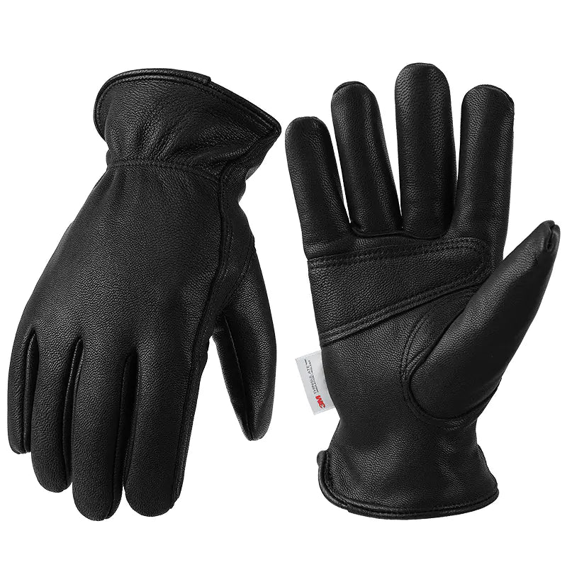 Winter Yellow Sheepskin Gloves for Outdoor Riding