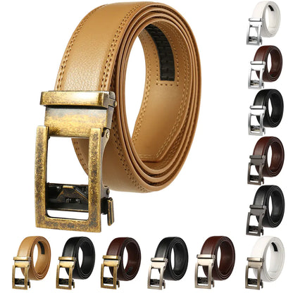 Men's Genuine Leather Automatic Buckle Belt LY33-21601-1