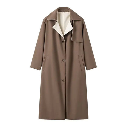 Long Style Woolen Coat for Women