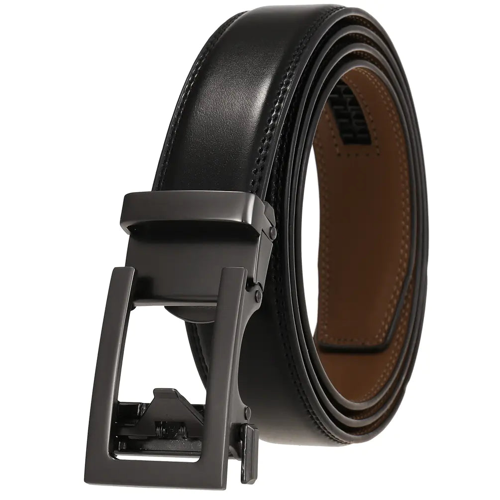Men's Genuine Leather Automatic Buckle Belt LY33-21601-1