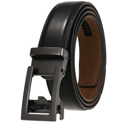 Men's Genuine Leather Automatic Buckle Belt LY33-21601-1