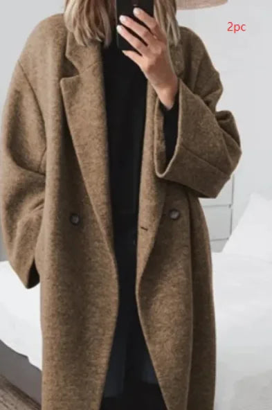 Colorful Woolen Trench Coat