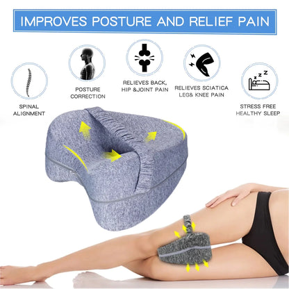 Memory Foam Leg Pillow for Pregnancy & Sciatica Relief