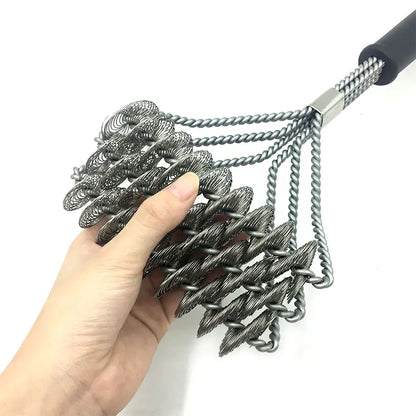 18-Inch Triple-Head BBQ Grill Cleaning Brush
