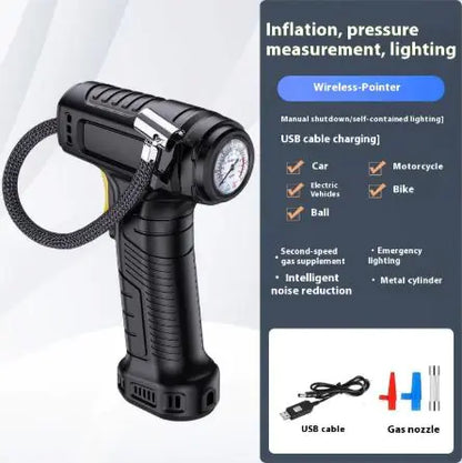 Multifunctional Handheld Wireless Digital Inflator with Intelligent Display – Portable Car Tire Air Pump