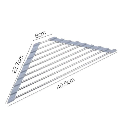 304 Stainless Steel Folding Dish and Fruit Rack