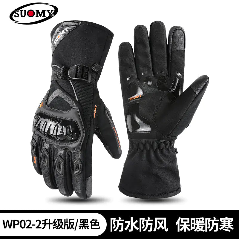 SUOMY Men's Winter Motorcycle Gloves - Waterproof Touchscreen