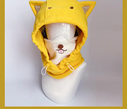 Cute Cartoon Windproof Ski Helmet Hat for Warmth