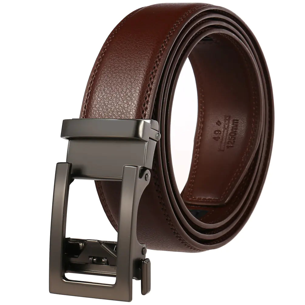 Men's Genuine Leather Automatic Buckle Belt LY33-21601-1