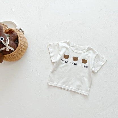 Baby Toddler Bear Print Suspender Pants