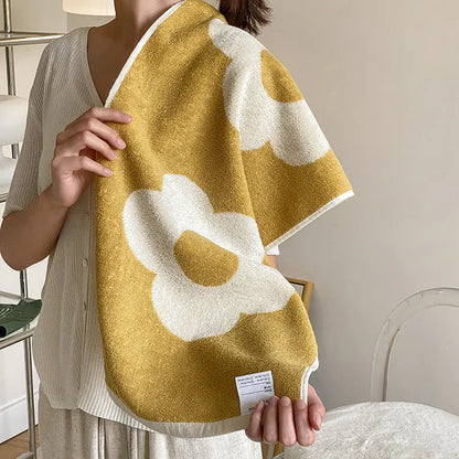 Soft Combed Cotton Flower Face Towel for Kids & Home