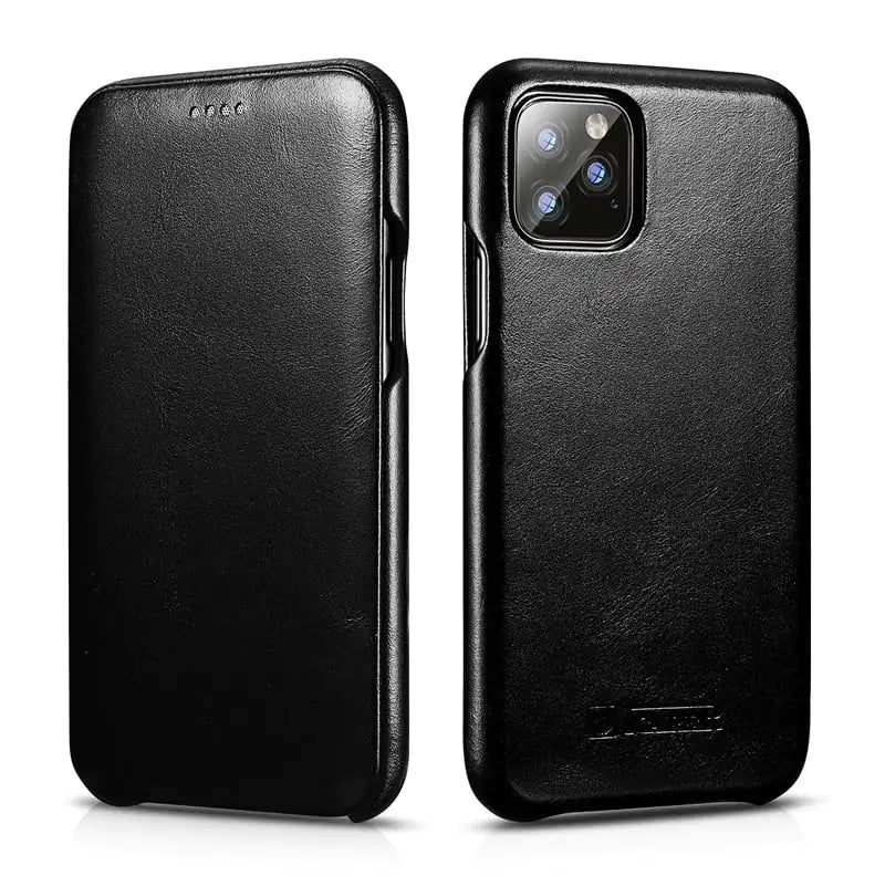 Retro Curved Screen Cowhide Phone Case