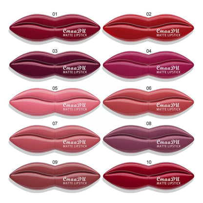 10-Color Long-Lasting Matte Lipstick Set for Makeup
